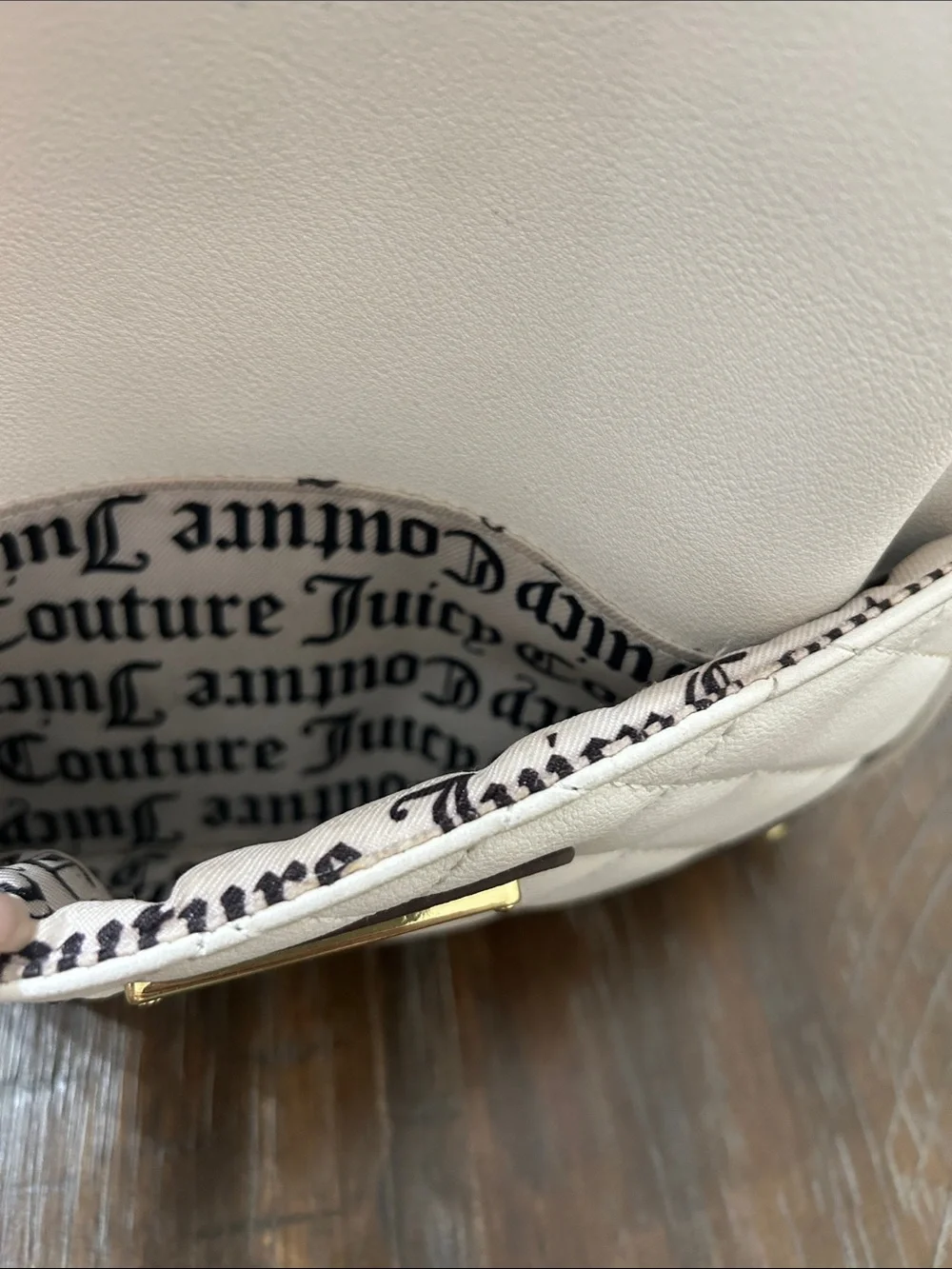 Juicy Couture Quilted Mini Backpack in Beige
